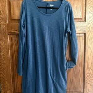 Duluth Trading Co Blue Long Sleeve Dress